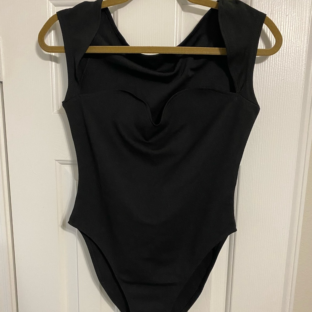 Sweetheart Neck Black Bodysuit M